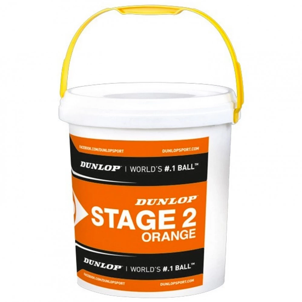 Baril De 60 Balles Oranges Dunlop Stage 2 1 Baril De 60 Balles Oranges Dunlop Stage 2