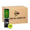 Carton 18 Tubes De 4 Balles Dunlop Fort All Court