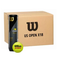 Carton 18 Tubes De 4 Balles Wilson US Open