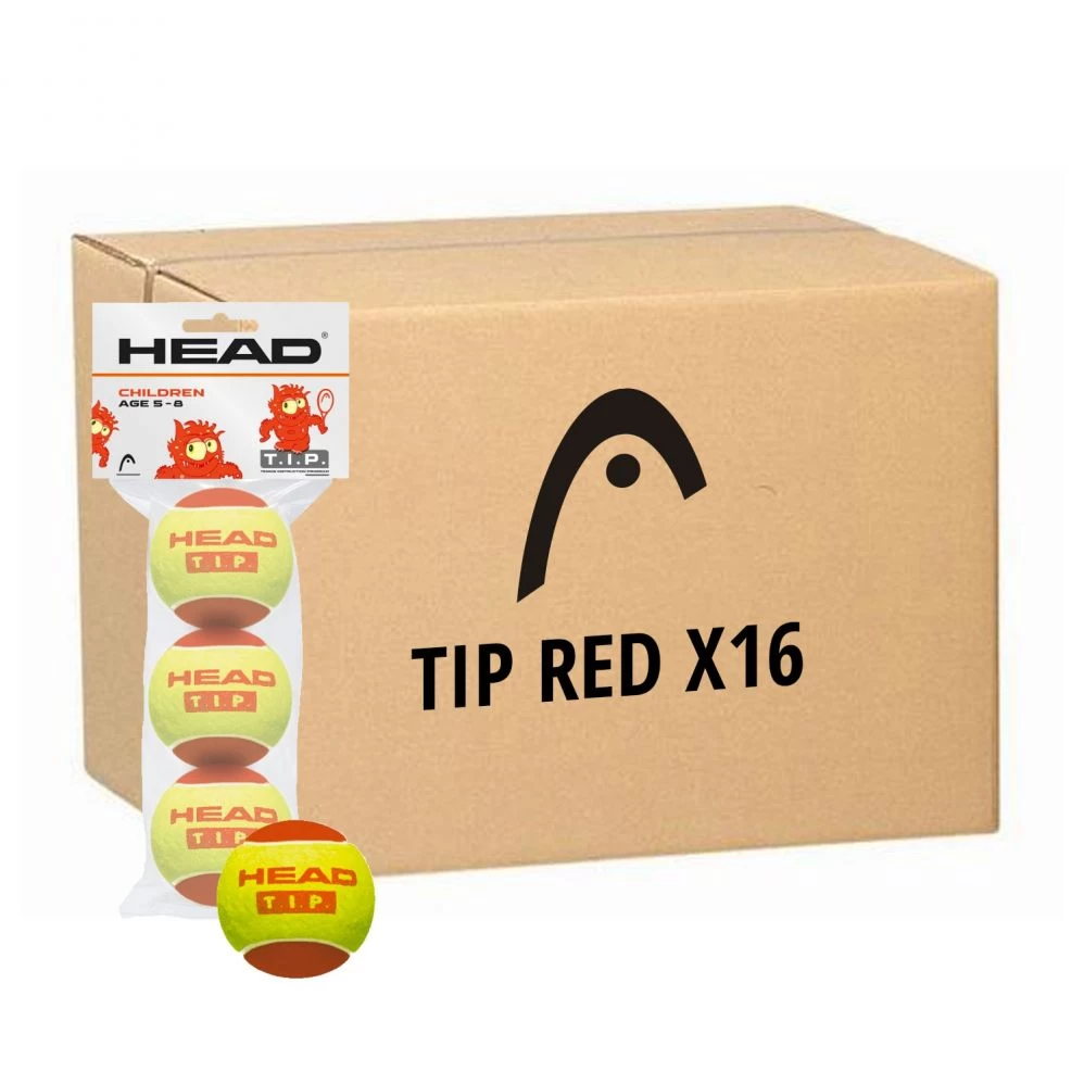 Carton De 16 Sachets De 3 Balles Head TIP Rouge 1 Carton De 16 Sachets De 3 Balles Head TIP Rouge