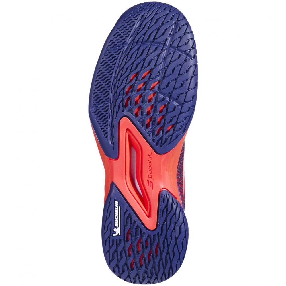Chaussures Babolat Jet Mach 3 Junior Bleu / Rouge 5 Chaussures Babolat Jet Mach 3 Junior Bleu / Rouge – Image 5