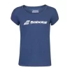 T-Shirt Babolat Exercise Femme Bleu Chiné