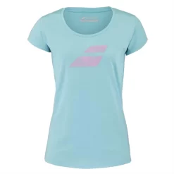 T-Shirt Babolat Exercise Flag Femme Bleu Chiné