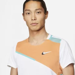 T-Shirt Nike Court Dri-FIT Slam Blanc / Orange -Vraiment la Patagonie. t shirt nike court dri fit slam blanc orange 2